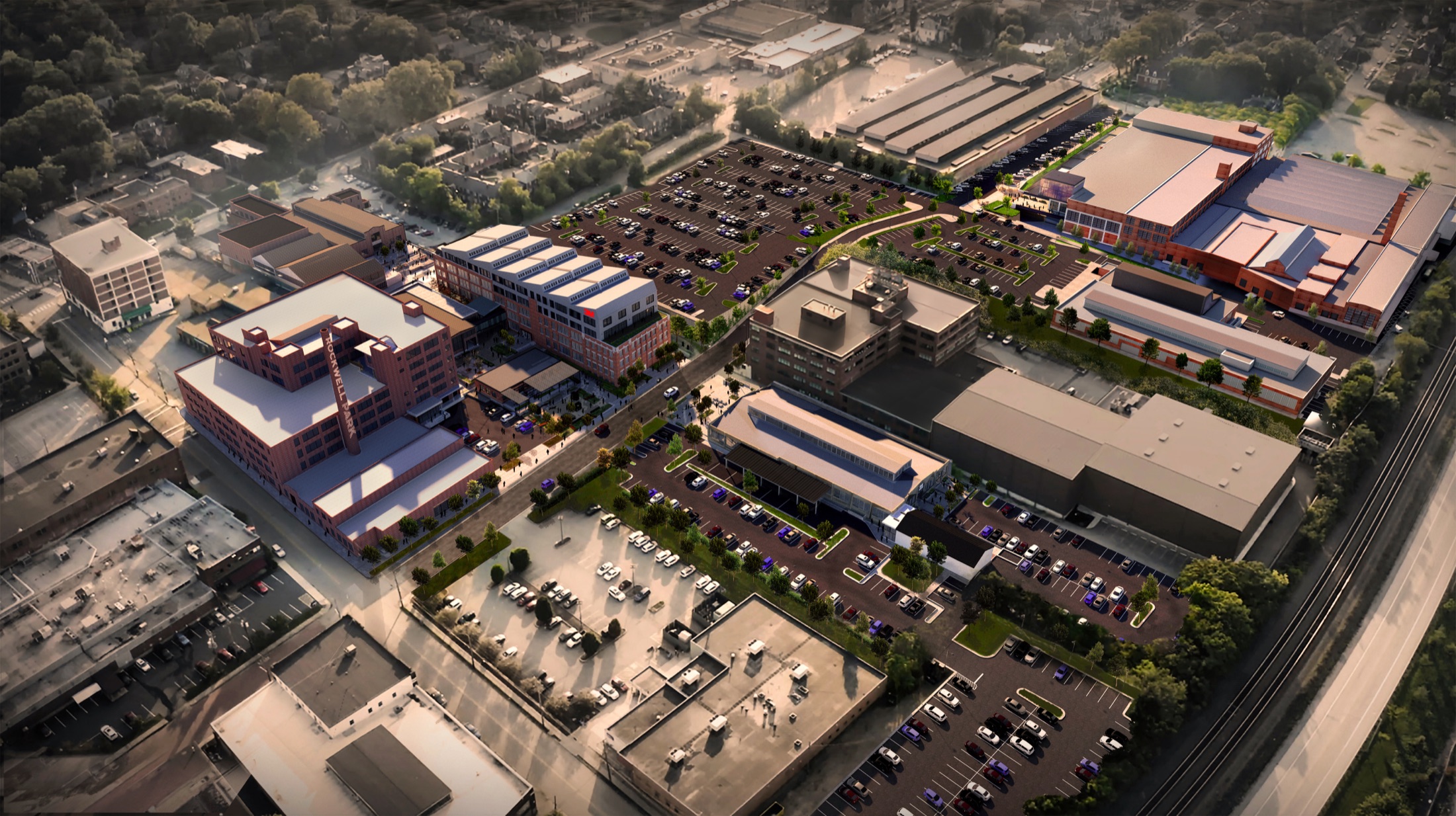 Rendering of the Rockwell Park campus