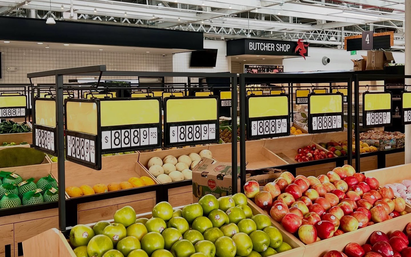 Fresh produce in the market on campus