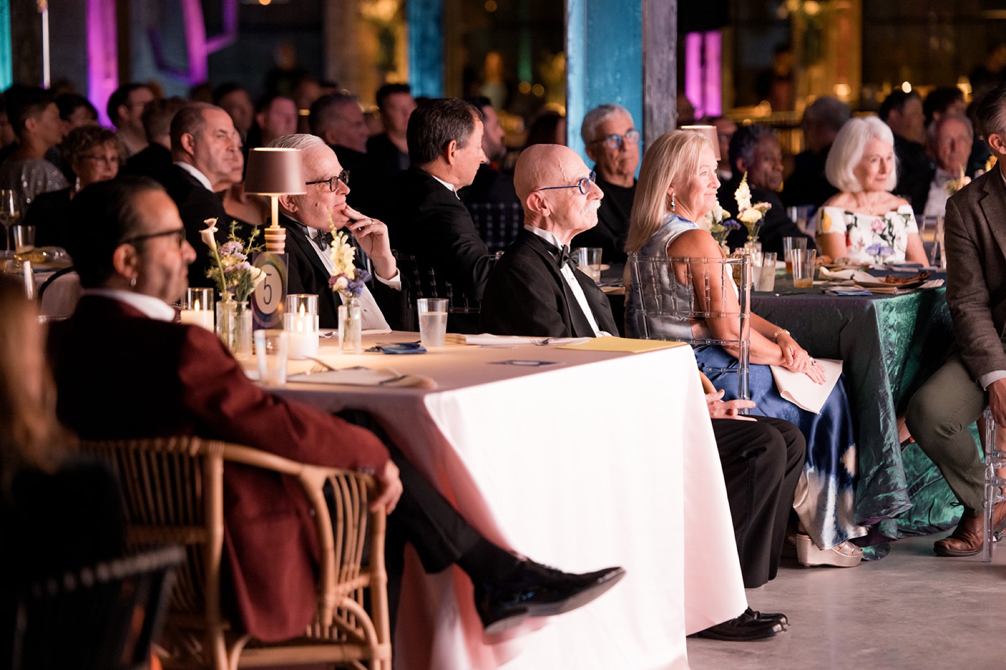 A gala dinner on the factory floor at Rockwell Park