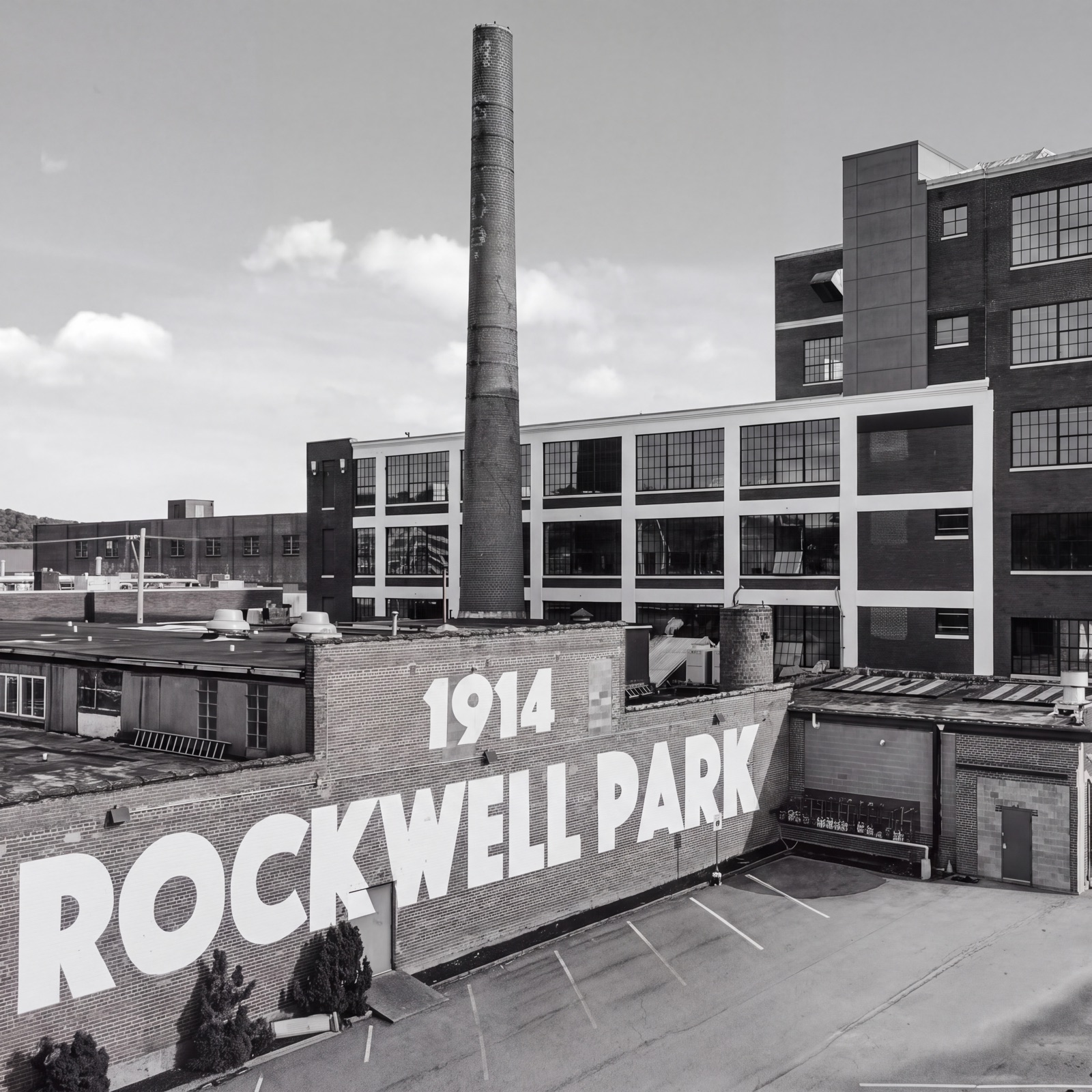 The Rockwell Park mural and the 1914 smokestack